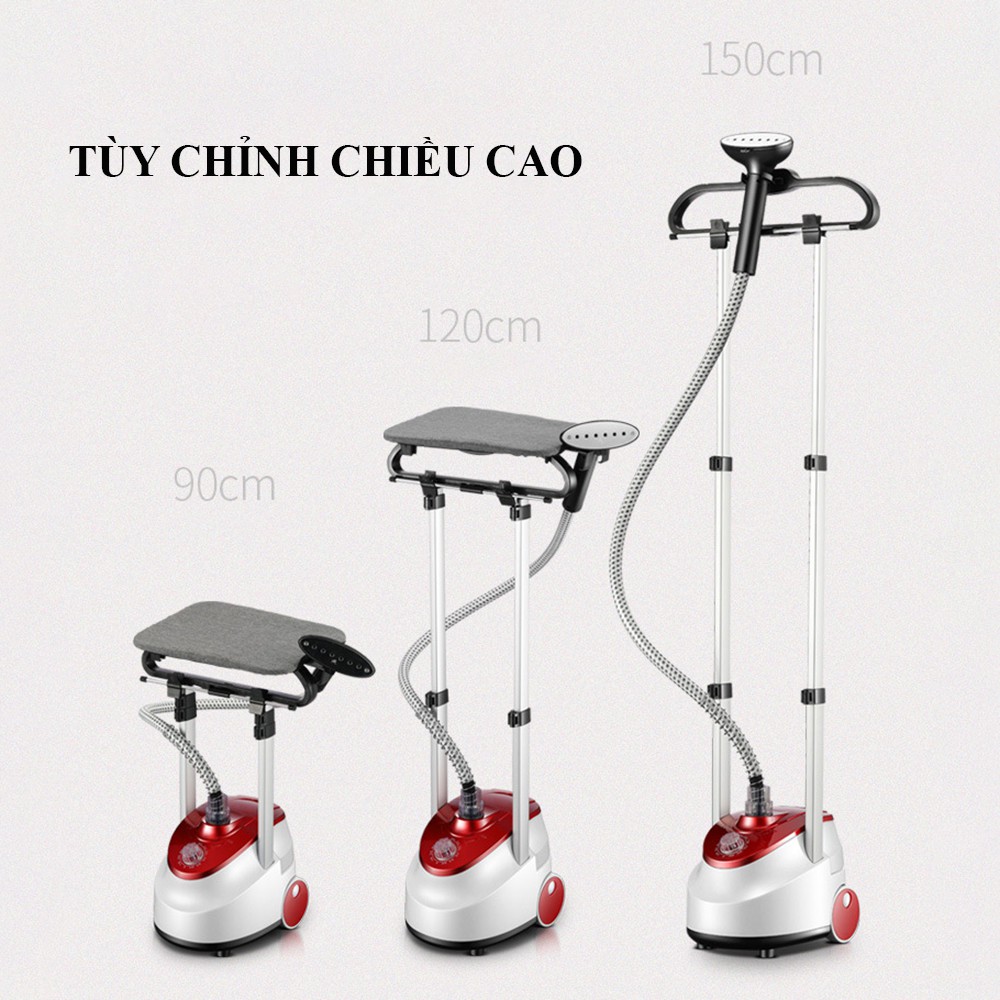 Bàn là hơi nước cao cấp, bàn ủi hơi nước đứng công suất 1800W, dung tích 2L, cảm biến nhiệt thông minh