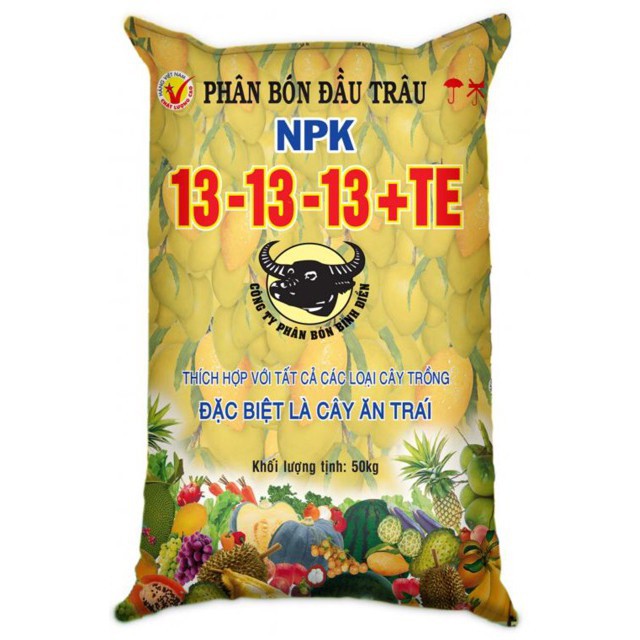 2KG PHÂN BÓN ĐẦU TRÂU NPK 13-13-13+TE