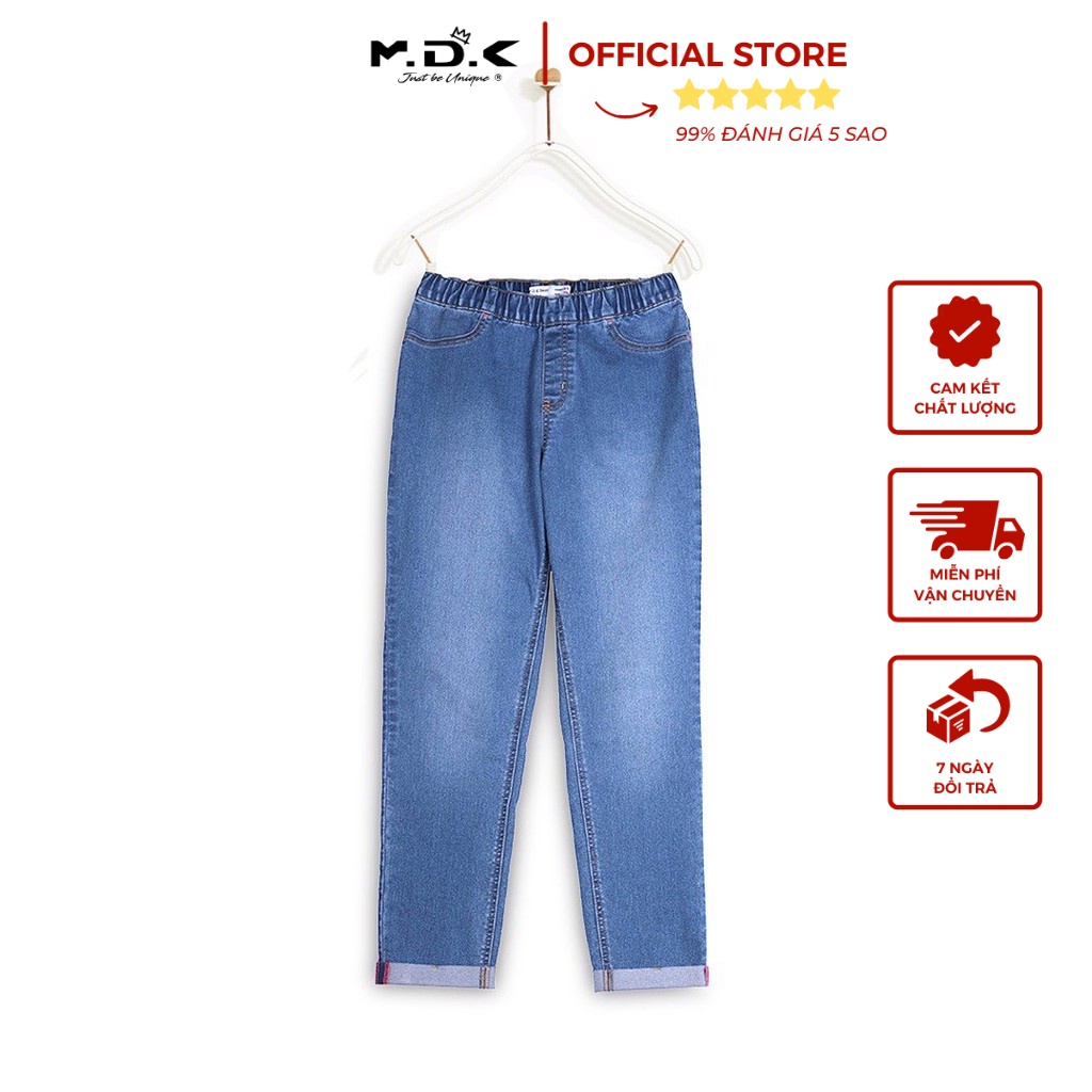 Quần Dài Bé Gái M.D.K Pull On Roll Up Hem Skinny Jeans M.D.K - chất liệu eco denim mềm mại, co giãn tốt