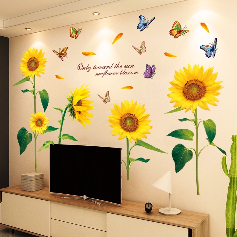 Decal dán tường, Tranh dán tường hoa hướng dương