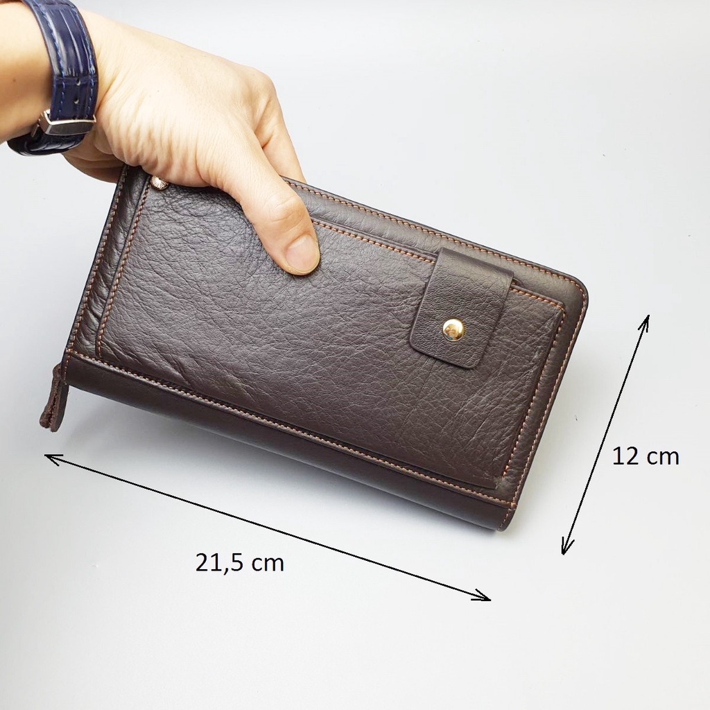 Clutch cầm tay nam da bò CL136  - 100% da bò thật, bảo hành 3 năm
