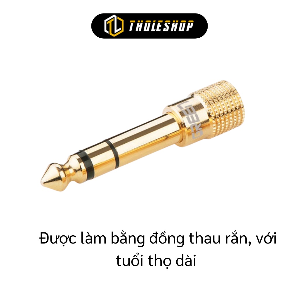 Jack Chuyển Đổi Âm Thanh - Đầu Jack Chuyển Đổi Từ Cổng 3.5mm sang 6.5mm Chống Nhiễu 5781