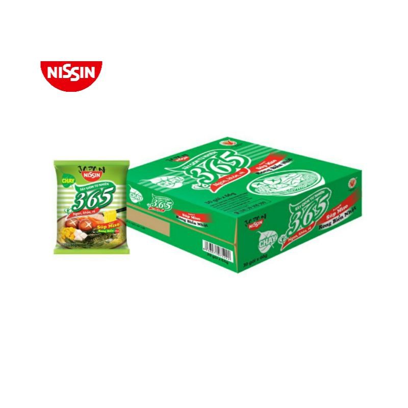 Thùng 30 Gói - Mì không chiên Nissin 365 [Với 4 hương vị lựa chọn]