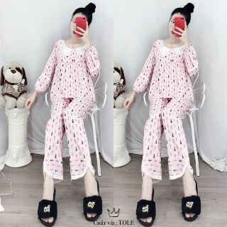 Đồ bộ tole tiểu thư combo