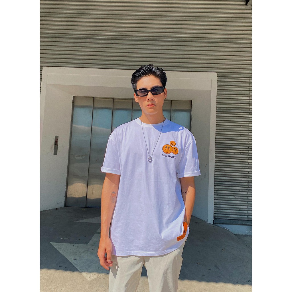 Áo Thun Unisex Bad Habits The Death Trắng 100% Cotton - Local Brand Chính Hãng | BigBuy360 - bigbuy360.vn