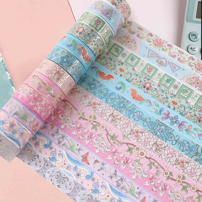 Bộ 12 Cuộn Băng Keo Dán Trang Trí Sổ Tay DIY