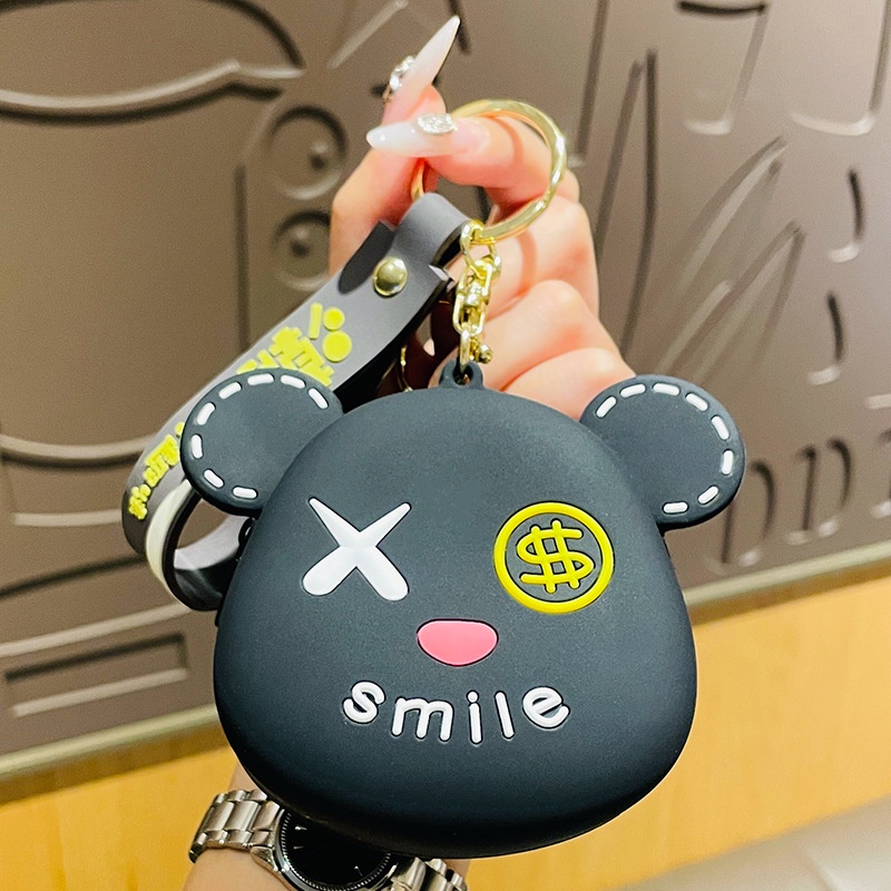 Móc Khóa Silicone Hình Gấu Sáng Tạo Thời Trang