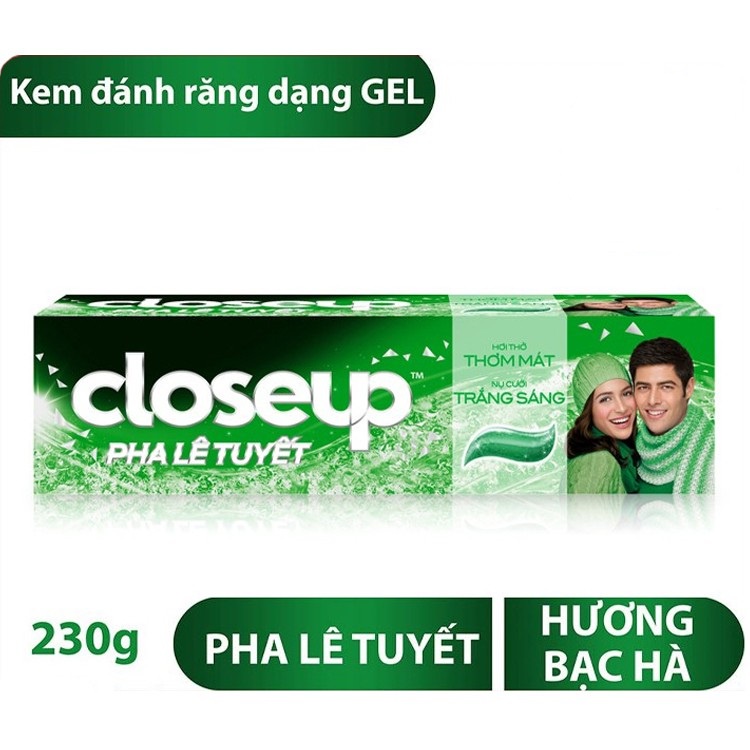 Kem Đánh Răng Close Up Pha Lê Tuyết - Hương Bạc Hà 230g