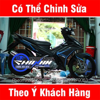 Tem Trùm Exciter 135 Đen Chỉ Xanh