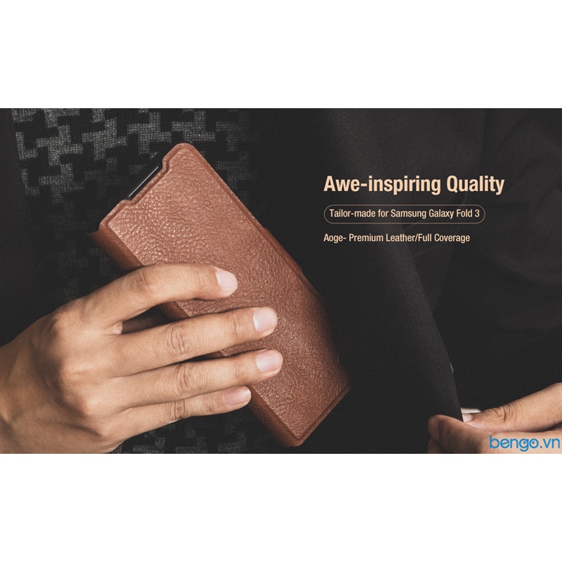 Bao da Samsung Galaxy Z Fold 3 NILLKIN Aoge Leather
