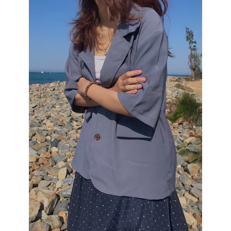 [ ẢNH THẬT ĐỘC QUYỀN MEGGIECLOSET] Áo vest dáng dài, tay ngắn ulzzang | BigBuy360 - bigbuy360.vn