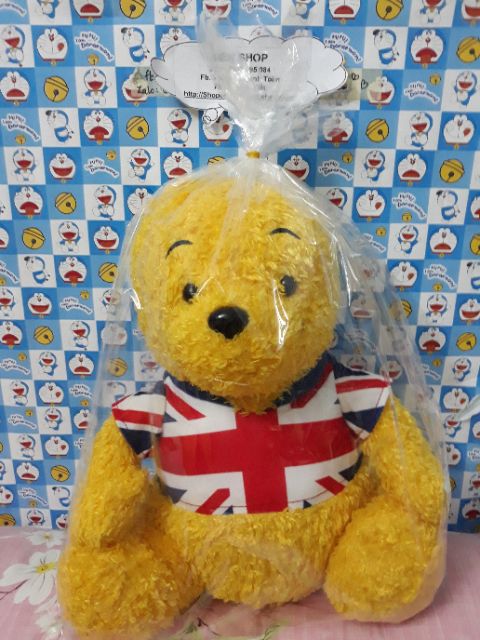 Gấu Pooh cờ Anh, lông xù tuyệt đẹp, hàng hiệu Amuse, chính hãng Disney, 50cm,, mới tinh(hình thật)- 100k💟💟💟