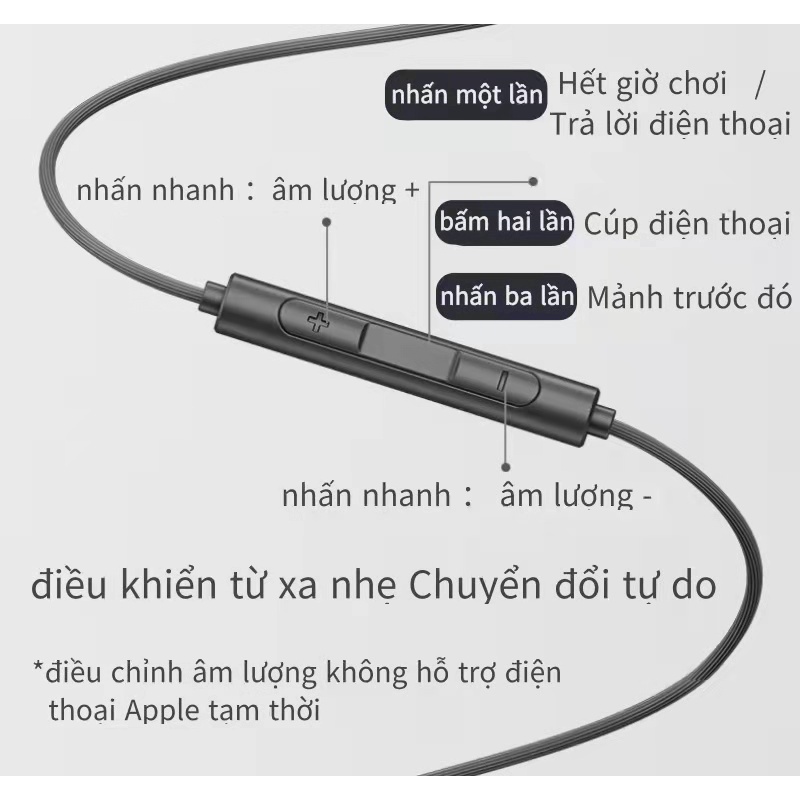 Tai nghe nhỏ trong tai có dây 3.5mm bằng kim loại Nút tai giảm tiếng ồn âm trầm nặng