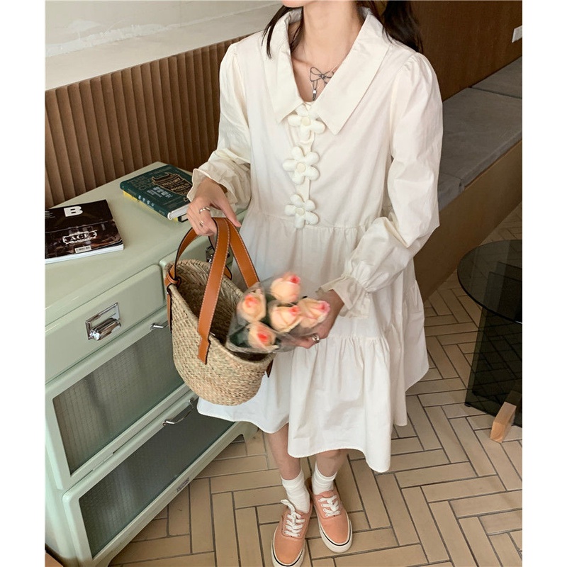 Đầm Tay Dài Cổ Polo Thời Trang 2022 Mới Mẻ Trẻ Trung Cho Nữ