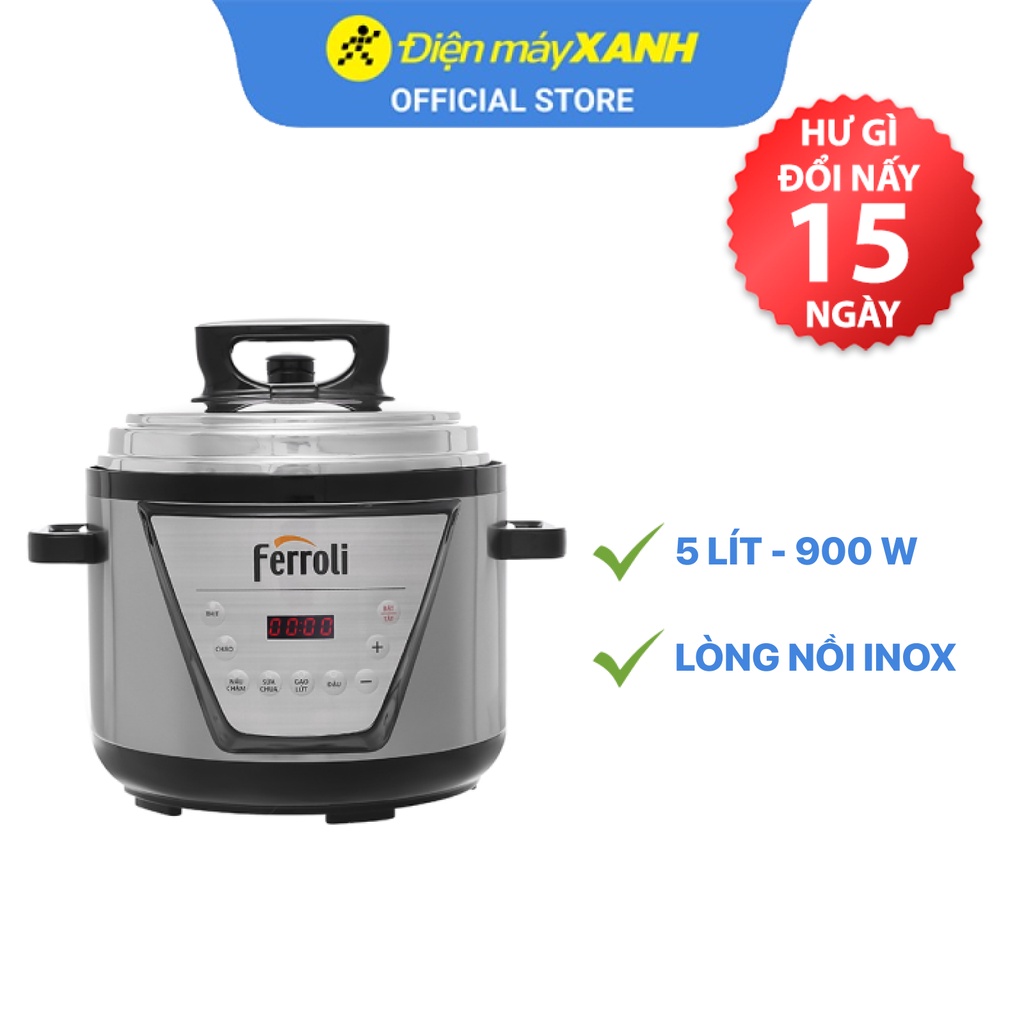 [Mã ELHADEV giảm 4% đơn 300K] Nồi áp suất điện Ferroli FPC900-D 5 lít