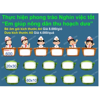 Em thu hoạch dưa