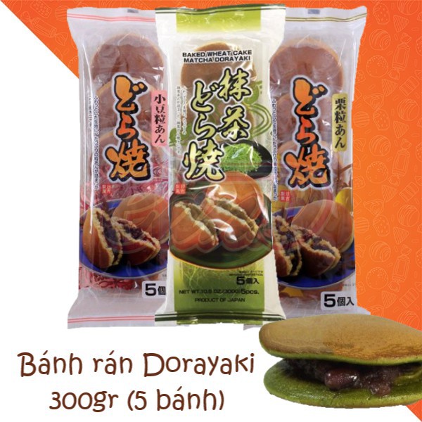 Bánh Rán Dorayaki 5 Chiếc/ Gói 300g - Hàng Nội Địa Nhật Bản