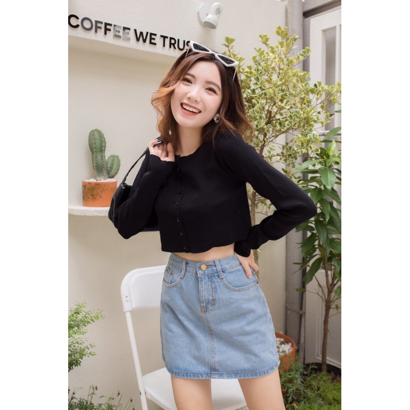 Áo croptop tay dài Dami
