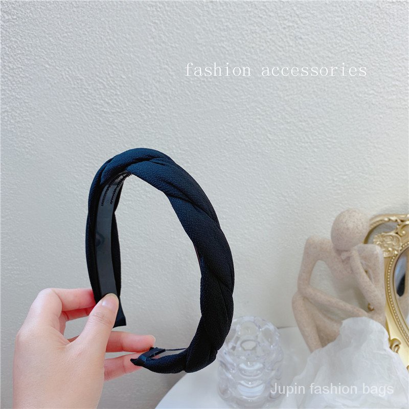 Màu Sắc Băng Đô Cài Tóc Bằng Xốp Đan Chéo Thời Trang Thu Đông