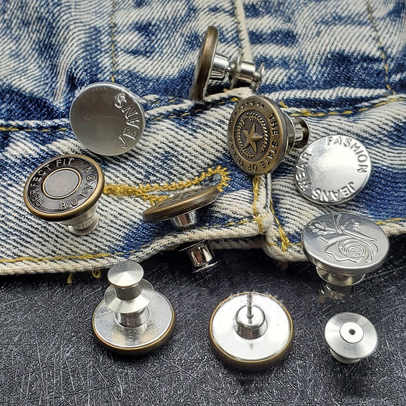 Bộ 6 Nút Quần Jean Hợp Kim 17mm