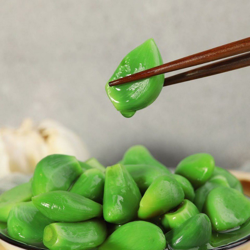 Tỏi xanh ngâm xì đầu -  hộp 400g