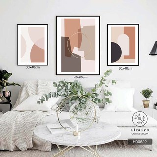 🥔 Bộ tranh treo nội thất trừu tượng tối giản siêu nhẹ - tặng đinh treo 3 chân [H006]