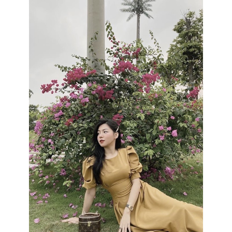 VNU215 - VÁY XOÈ BO LI EO TAY XOẮN BỒNG | BigBuy360 - bigbuy360.vn