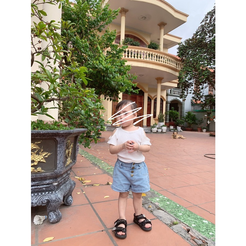 Sandal cho bé gái - Dép quai hậu chất dạ tex cực sang quai dán tiện lợi chống trơn trượt tốt phong cách Hàn Quốc M2006