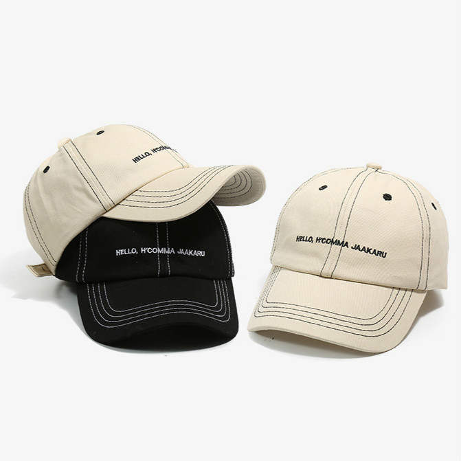 Mũ lưỡi trai LINJW thêu chữ phong cách thời trang thể thao 2020