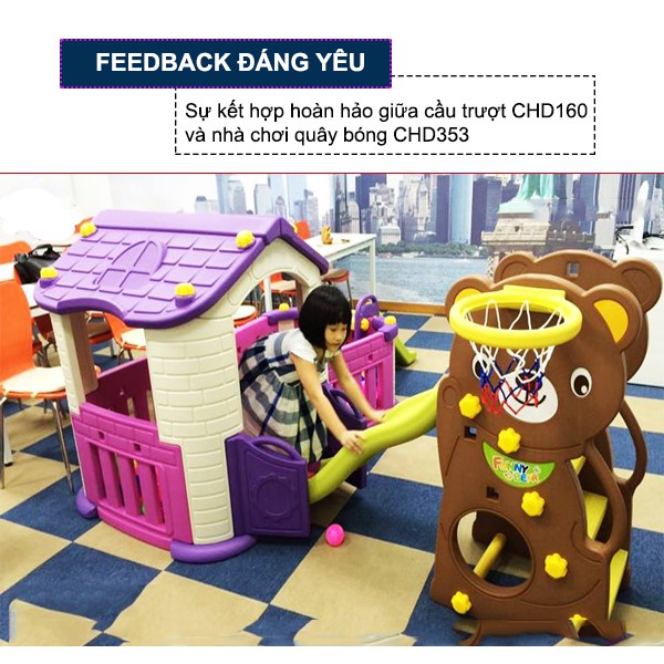 Cầu trượt CHÍNH HÃNG Hàn Quốc gấu Teddy