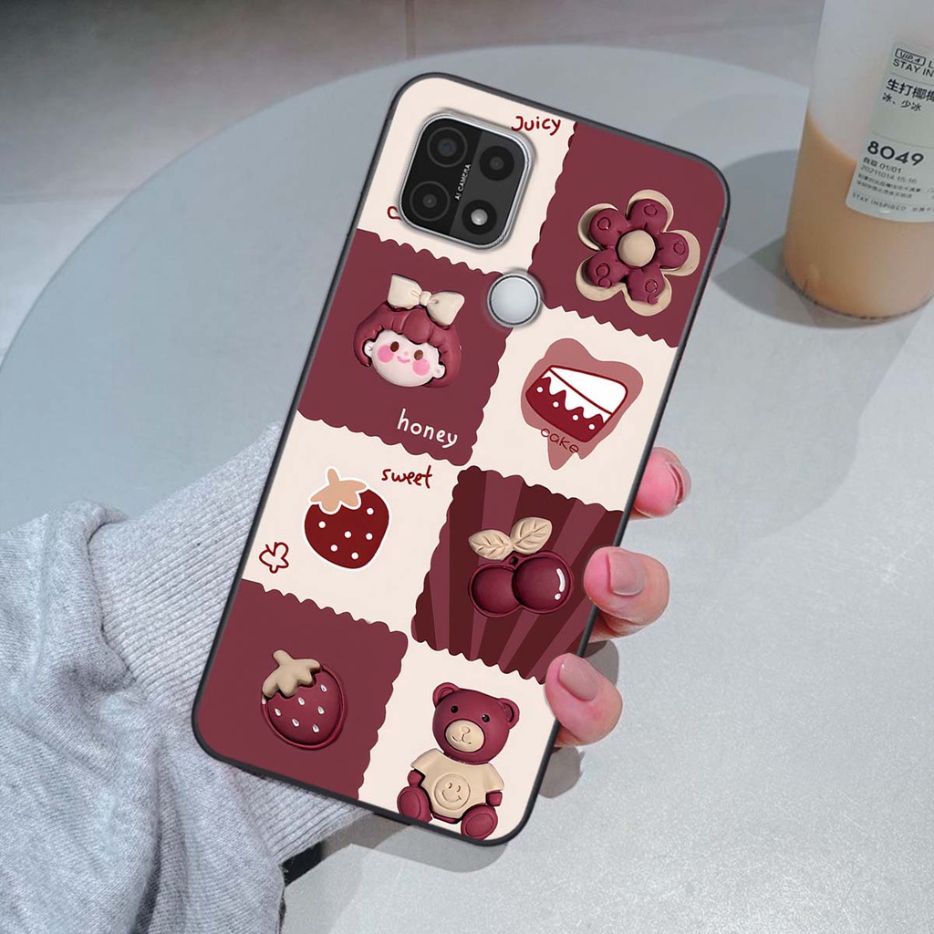 Ốp Oppo A15 / A15s in hình trái tim, caro kẹo ngọt đầy cá tính siêu đẹp siêu chất