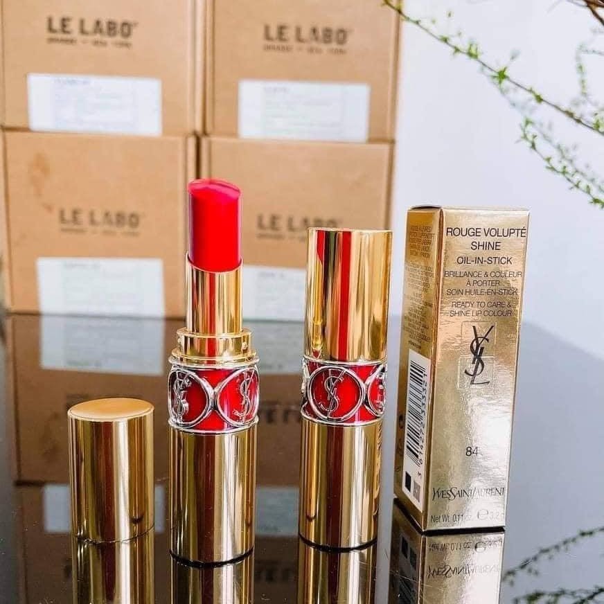 [Yves Saint Laurent Chính Hãng] Son YSL Rouge Volupté Shine Màu 84 Red Cassandre