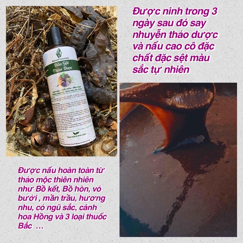 Dầu gội thảo dược VV NATURAL kích mọc tóc nhanh, ngăn rụng tóc, giảm gàu ngứa, giúp tóc mềm mượt chắc khỏe