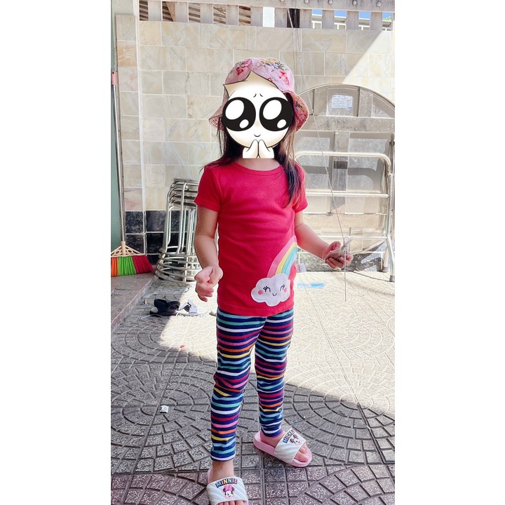P71 Bộ carter bé gái tay ngắn quần dài size 6m-6T