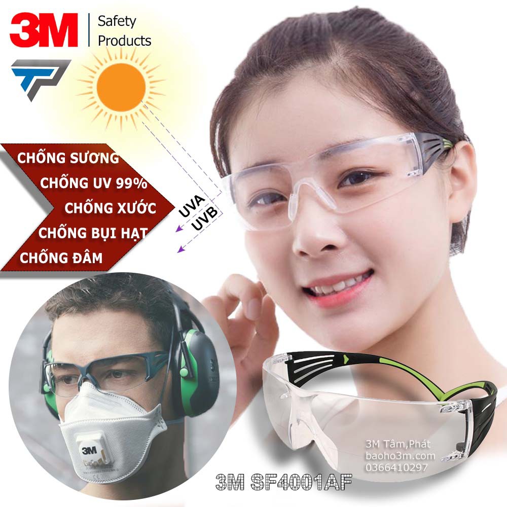 Kính chống tia UV và bụi mịn 3M SF 402AF (SF401AF) | BigBuy360 - bigbuy360.vn