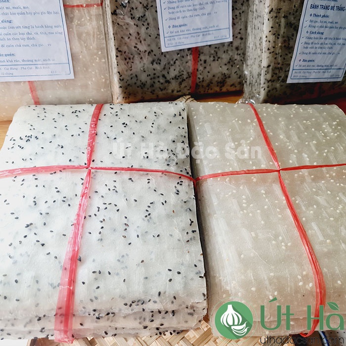 Bánh Tráng Cuốn Gạo Mè Hữu Thành Bình Định Sấp 1Kg Dẻo Ngon Không Dính - Út Hà Đặc Sản