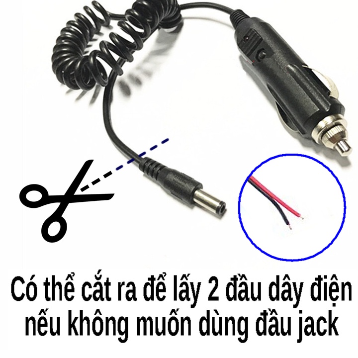 Jack Cắm Nguồn Điện Đầu Tẩu Ô Tô 12V