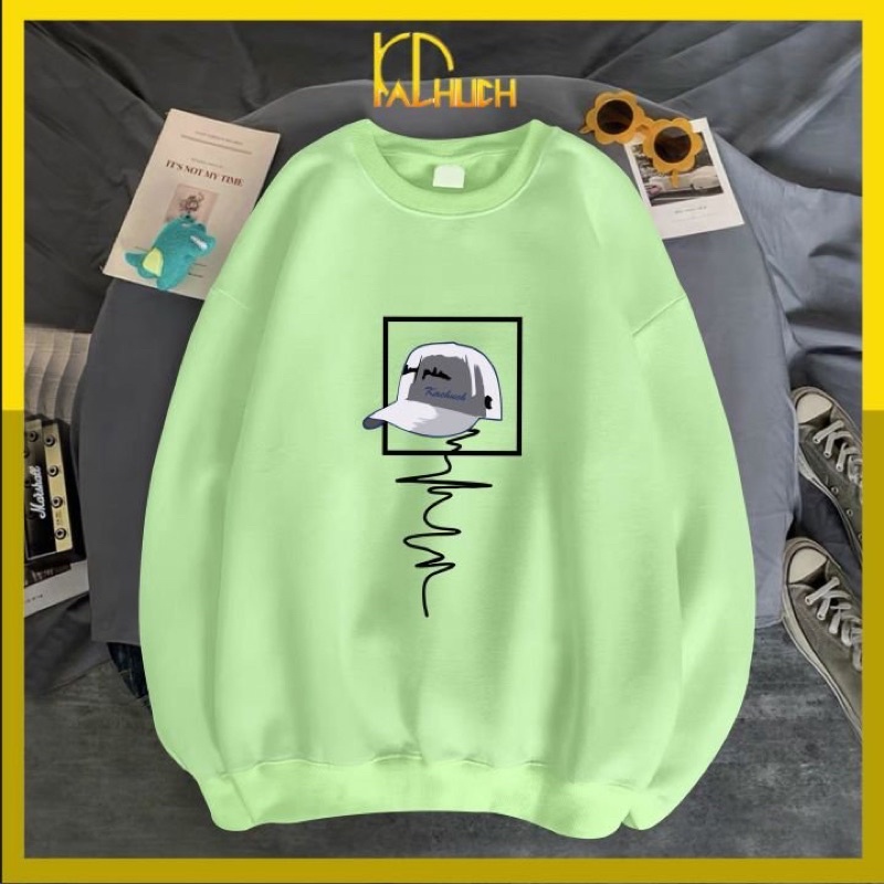 ÁO SWEATER IN NÓN LẠ MẮT ĐỘC ĐÁO, VẢI NỈ SIZE 40-70kg