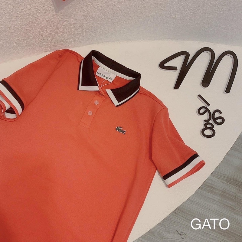 Áo polo cam phối cổ viền đen siêu xinh