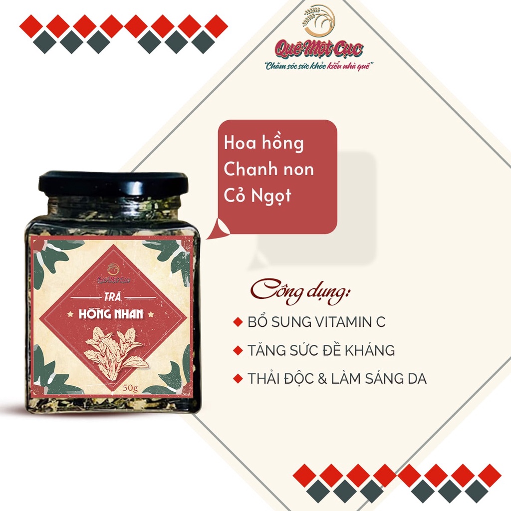 Trà hoa thảo mộc, hoa cúc, hồng, nhài, đậu biếc sấy khô thanh nhiệt, giảm cân, ngủ ngon QUÊ MỘT CỤC 50g )