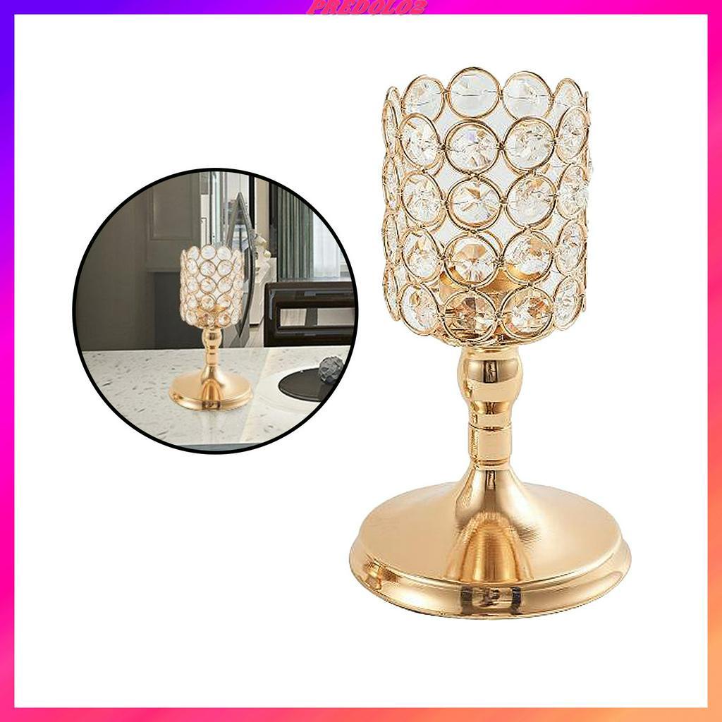 Crystal Tealight Candle Holders Wedding Table Centerpiece Home Decor Gold