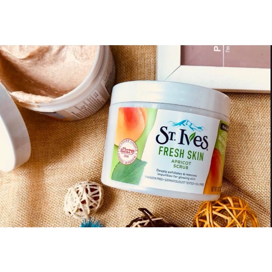 [HÀNG CHÍNH HÃNG] Kem Tẩy Tế Bào Chết Dạng Hũ ST.IVES Fresh Skin Apricot Scrub - Mỹ