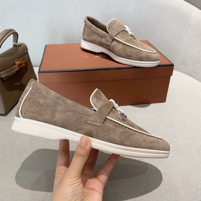 Giày loafer nữ cao cấp mũi vuông nhiều màu xinh LV
