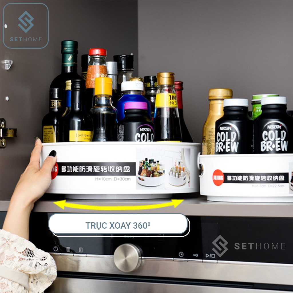 Khay Gia Vị Xoay 360 Độ 🎀SETHOME 🎀 Khay Xoay Đa Năng Để Gia Vị, Đồ Mỹ Phẩm | BigBuy360 - bigbuy360.vn