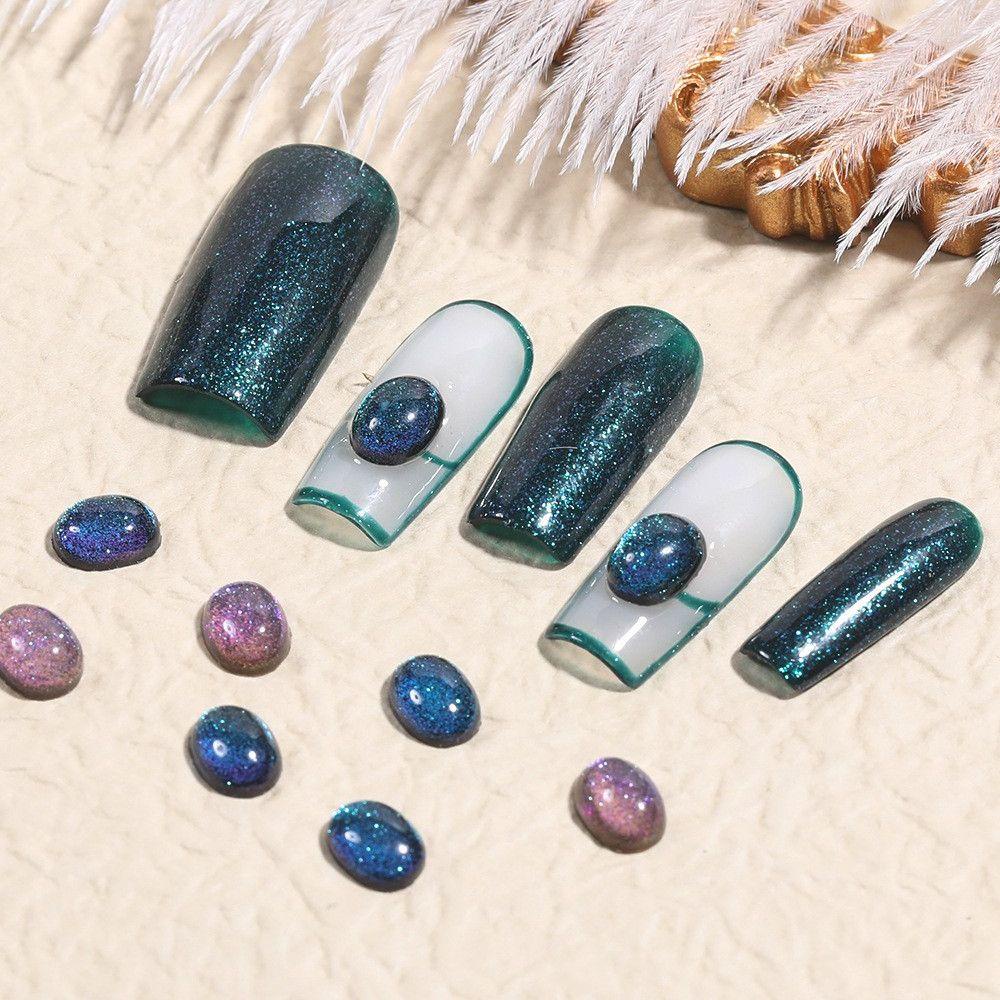 OCEANMAP Vật Liệu Trang Trí Móng Tay 3D Đáy Phẳng DIY