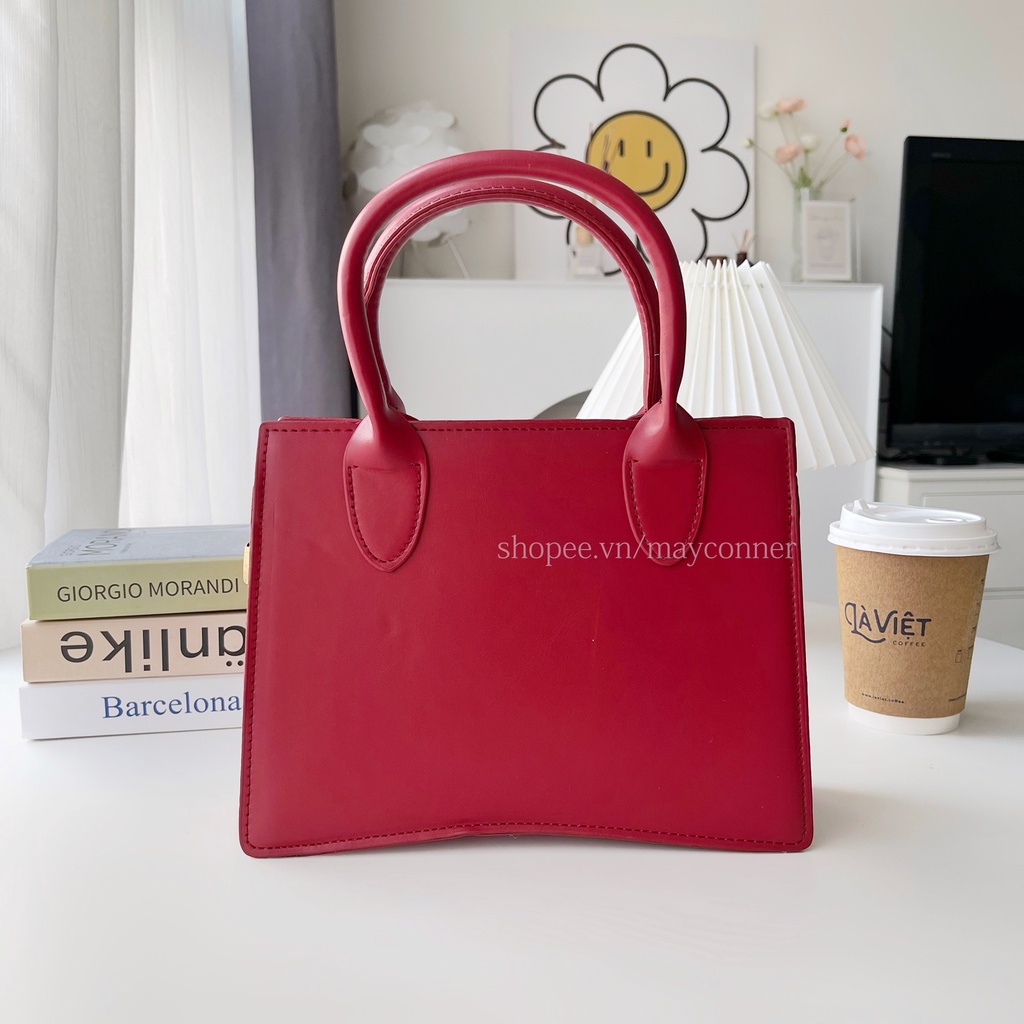 Túi xách cao cấp đỏ nơ xinh Mayconner TA1