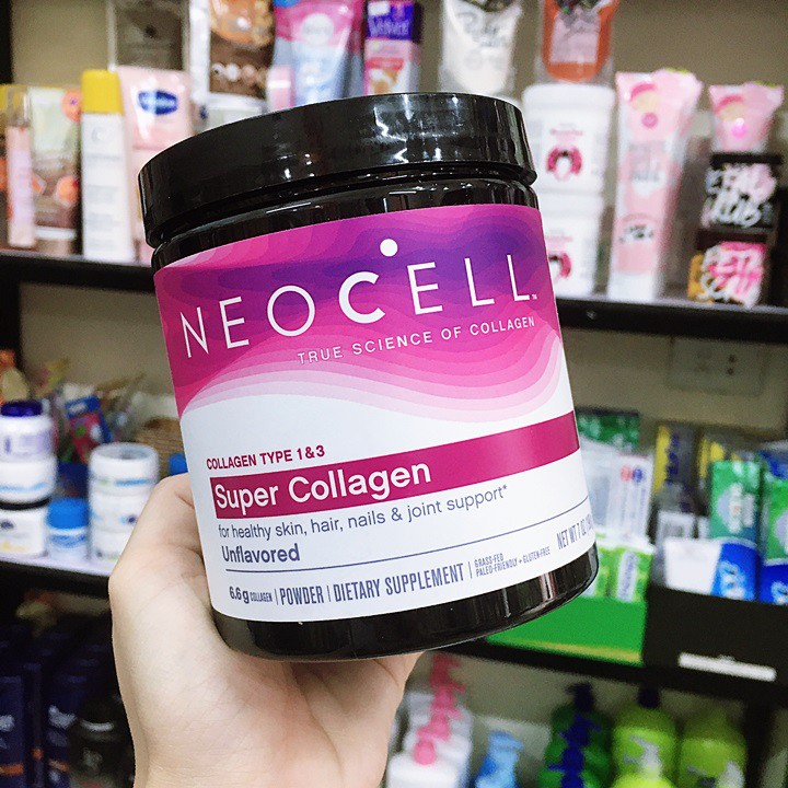 NEOCELL SUPER COLLAGEN dạng bột Type 1 & 3 Mẫu Mới 198g 16oz Mỹ chuẩn USA - Đẹp Da Căng Bóng Mịn