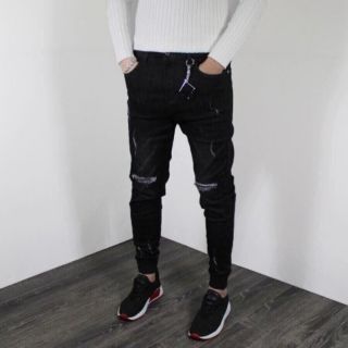 {Freeship99k}Quần jean ống bó rách gối siêu đẹp