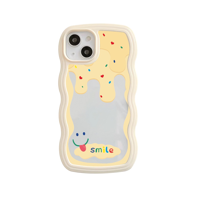 Ốp lưng iphone Ốp Điện Thoại Cát Chảy In Hình Kem Mặt Cười Cho iPhone 11 Pro 13 12 Pro Max 11 X XS Max XR 7 8 Plus