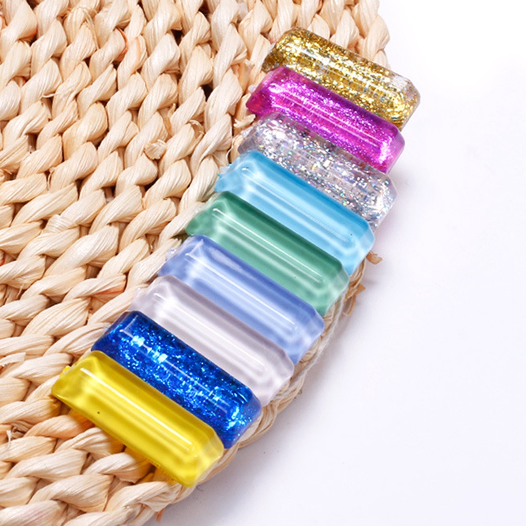 Set 48 Thẻ Trưng Bày Lọ Sơn Móng Tay Trong Suốt Hình Dạng Gợn Sóng